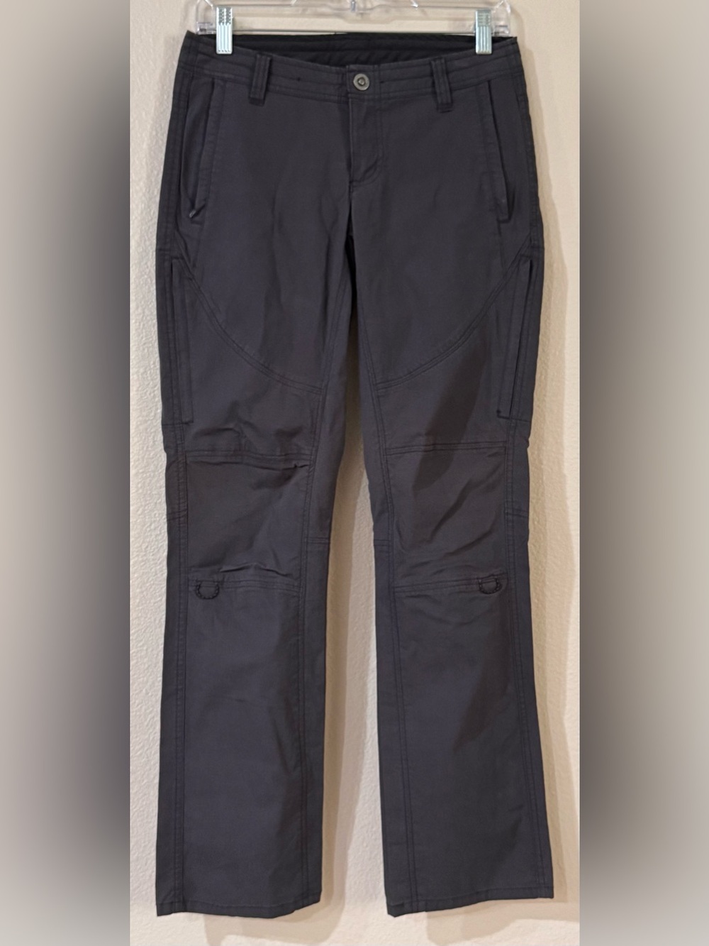 KUHL Spire Roll Up Hiking Pants Cargo Convertible Stretch Gray Women 4 Short